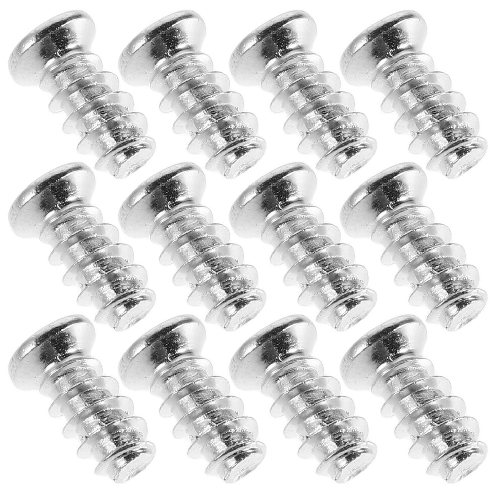 12 Pcs Stainless Steel Plate Fastening Screws License Bolts Fasteners Silver 9357860836517