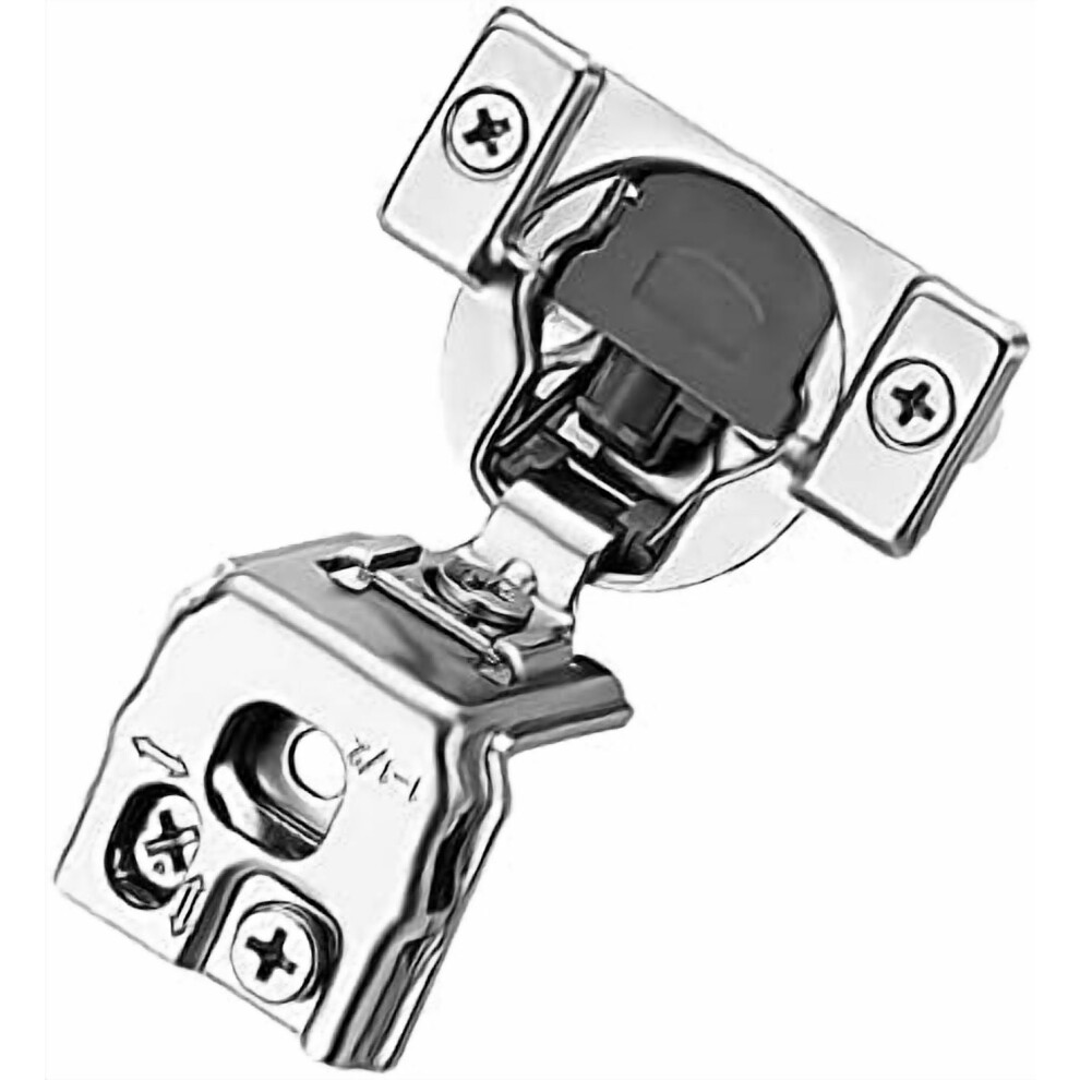 20-Pack 1-1/2" Overlay Soft-Close Cabinet Hinges, Satin Nickel, Stainless Steel, Concealed & Self-Closing, Compatible With Standard Cabinets 9357860836562