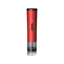 USB Rechargeable Stainless Steel Spice Grinder, Adjustable Ceramic Core for Pepper/Salt/Herbs, Portable Kitchen & Outdoor Tool (White/Blue/Red)