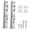 2 Sets inside Door Latches Lock French Hardware Security Travel Silver 6
