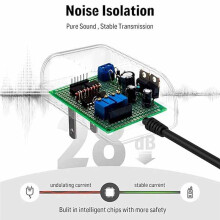 Guitar Pedal Power Supply Adapter 9V Tip Negative 5 Way Daisy Chain Cables for Guitar Effect Pedal.EU Plug