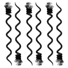 6Pcs Metal Corkscrew Spiral Bit For Cork Screw Bottle Openers Black Home Use And Dinner Parties