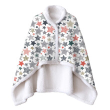 Wearable Blanket Baby Thick Double Sided Blankets Christmas Blanket Warm Cardigan Cape Fleece With Sleeves Soft Plush Throw Wrap Cover White
