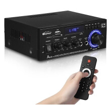 Woopker Audio Amplifier Ak45 Pro Bass Speaker Support 820W Max Output 90-240V Input 50W+50W Upgrade Remote US Plug