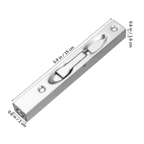 2 Sets inside Door Latches Lock French Hardware Security Travel Silver 1