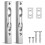 2 Sets inside Door Latches Lock French Hardware Security Travel Silver 5