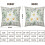 Conjunto de 2 capas de almofada Daisy em linho cinza e branco, 40x40cm (16x16 polegadas). 6