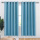Blackout Curtains 34x60 in, Teal Blue, Microfiber with 1