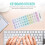 YEAHIBABY2Sheets Decoração para Teclado de Laptop Multicolorida em ABS para Uso Diário com Design Universal 1