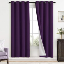 Purple Grommet Blackout Curtains 52"x72" 2 Panels
