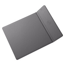 Alfombrilla de ratón con carga inalámbrica, carga rápida de 18 W, alfombrilla de escritorio multifuncional plegable – Gris, compatible con