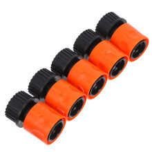 Lot de 5 raccords rapides pour tuyau d'arrosage, connecteurs en plastique, adaptateurs et raccords pour tuyau d'arrosage.