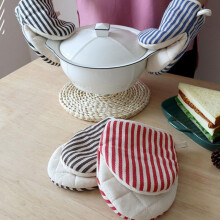 Mini maniques de cuisine, lot de 1 paire de maniques courtes en tissu épais - Maniques résistantes à la chaleur pour la cuisine et la pâtisserie