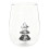 Taça de vinho sem haste com árvore de Natal em 3D com glitter no interior – Presente e decoração de Natal exclusivos, compatível com copos 1