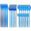 24-Piece Mirror-Finish Blue Flatware Set, 18/0 Stainless 1