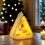 Mini Luminária Noturna de Natal - Papai Noel e Boneco de Neve, LED Triangular 4