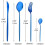 Mirror Blue Flatware Set 18/0 Stainless Steel 24-Piece 7