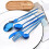 Mirror Blue Flatware Set 18/0 Stainless Steel 24-Piece 6