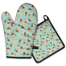 Gants de cuisine Ă motif floral, lot de 2, 19,5 x 30,5 cm