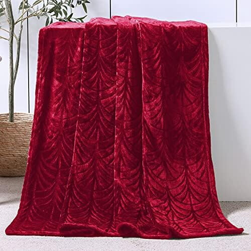Κουβέρτα καναπέ από φανέλα fleece 50x60", μαλακή βελούδινη κουβέρτα με vintage σχέδιο, 1