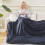 Μαλακή κουβέρτα Microplush μεγέθους Queen, 90x90", σκούρο γκρι – Ελαφριά θερμική φλις για 8