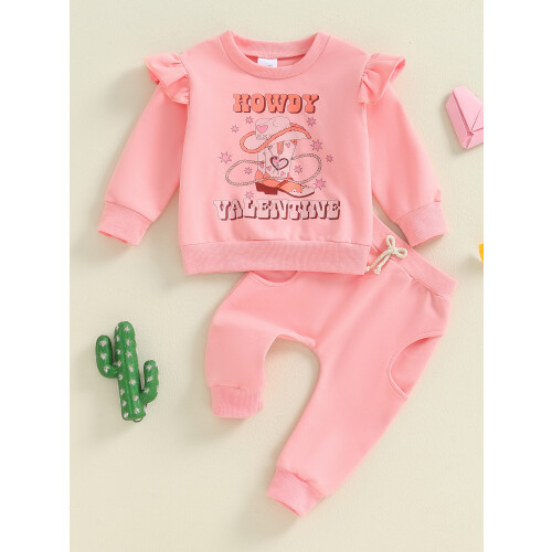 (3-6 Months, Pink) Set drăguț de toamnă western 1
