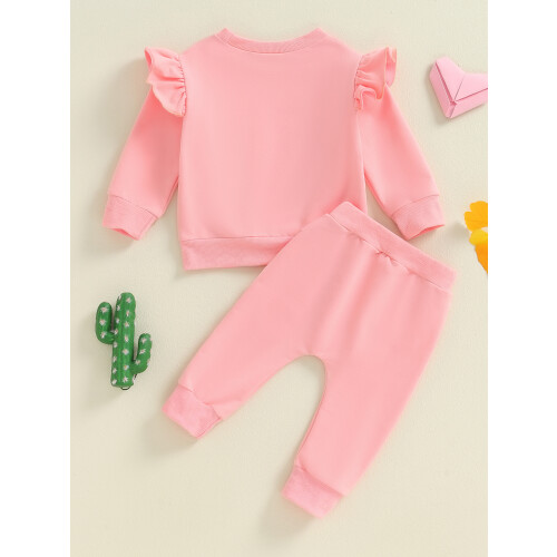 (3-6 Months, Pink) Set drăguț de toamnă western 2