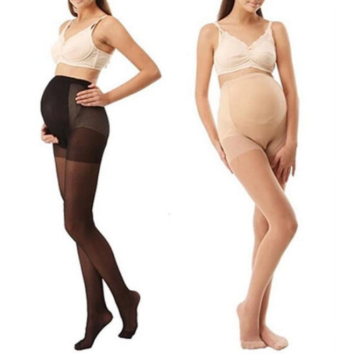 HEVIRGO7PCS Gravide Kvinder Plus Size Silkestrømper Strømpebukser Elastiske Strømpebukser One Size, Kaffe 2