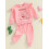(6-12 Months, Pink) Set drăguț de toamnă western 4