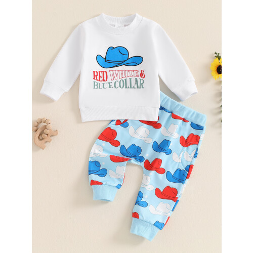 (0-6 Months, Blue) Seturi de toamnă și pantaloni 2