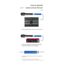 Dynamic Microphone Preamp Portable Microphone Preamp Noise Reduction Gain Microphone Preamp for Concert Red&&Black