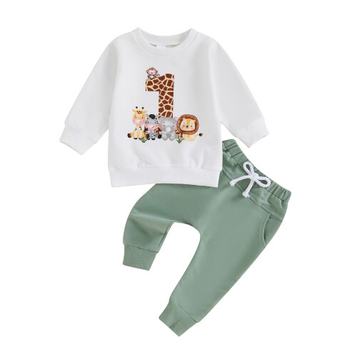 (6-12 Months, White) Στολή για πρώτα εκτύπωση ζώων.