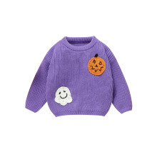 (6-9 Months, Purple) Baby-Halloween-Pullover, langärmelig, Rundhals, und Jungen