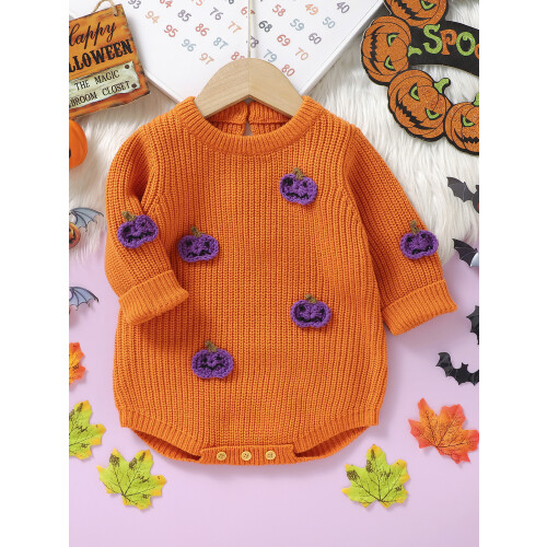 (9-12 Months, Orange) Βρεφική φόρμα με για Halloween 1