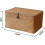 Wicker Storage Bins with Lid, 12.6" Rectangular Woven Organizer Boxes for Home & Office Supplies 2