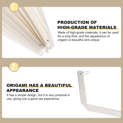 2Count Πτυσσόμενα Φανάρια Origami, Σκίαστρα για Επιδαπέδιο Λευκό Αμπαζούρ 1