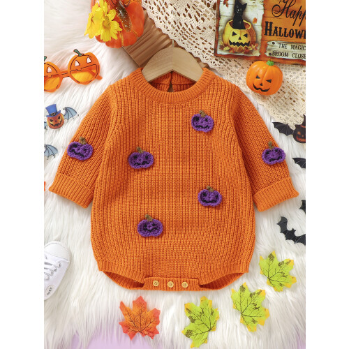 (0-3 Months, Orange) Βρεφική φόρμα με για Halloween 2