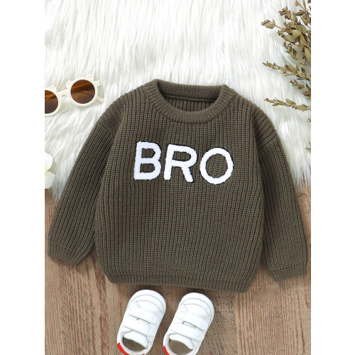(18-24 Months, Army Green) Φθινοπωρινό Πουλόβερ για Στρογγυλή Λαιμόκοψη 2