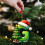 Grön julgransprydnad AZ initial G26st 3
