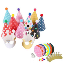 Lot de 11 chapeaux en papier colorés pour bébé, à faire soi-même, pour anniversaire, mariage, Noël et décoration de fête (couleurs assorties).