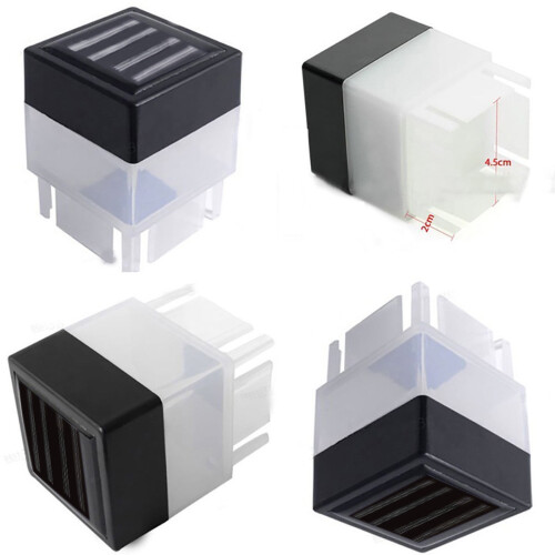 Ηλιακό καπάκι περίφραξης LED2In x2In(5cm x5cm) για σφυρήλατο σίδηρο και αλουμίνιο ή κήπο, 2