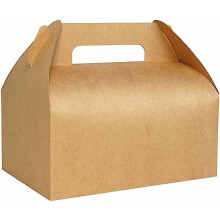 Lot de 30 grandes boîtes cadeaux à pignon avec poignées (23 x 15 x 15 cm) – Boîtes de qualité alimentaire pour pâtisserie, friandises et