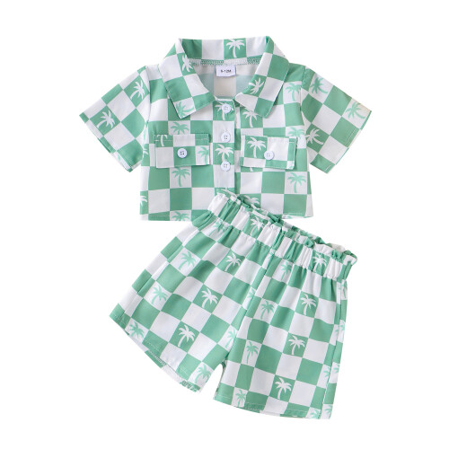 (18-24 Months, Green) Καλοκαιρινά ρούχα για και λάστιχο.