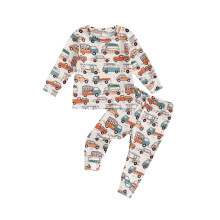 (2-3 Years, Multicolor Car) Ensembles pyjamas printemps-automne ou arbres.