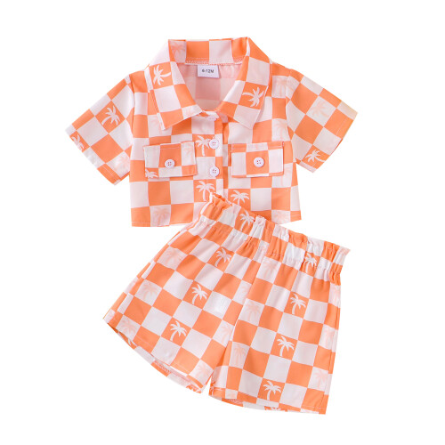 (18-24 Months, Orange) Καλοκαιρινά ρούχα για και λάστιχο.