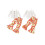 (2-3 Years, Orange) Ensemble 2 pièces à fleurs. 2