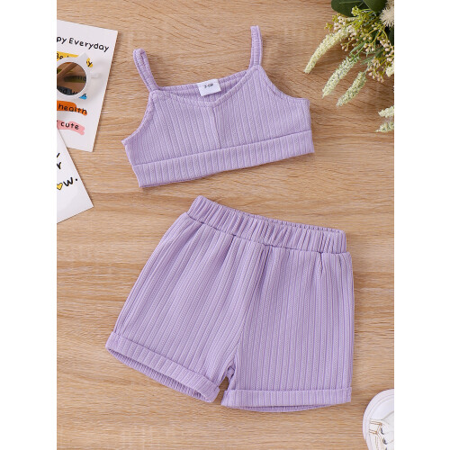 (6-9 Months, Purple) Καλοκαιρινά ρούχα μωρών με λάστιχο. 2