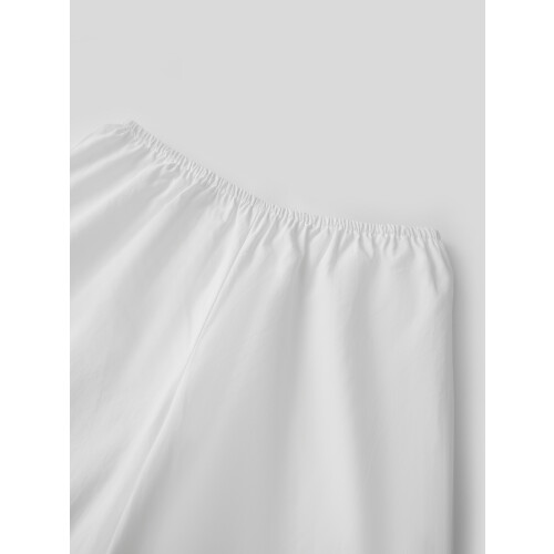 (S, White) Γυναικείο καλοκαιρινό παντελόνι φαρδιά μπατζάκια. 2