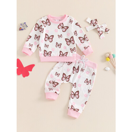 (18-24 Months, Pink) Set de toamnă și pantaloni. 2