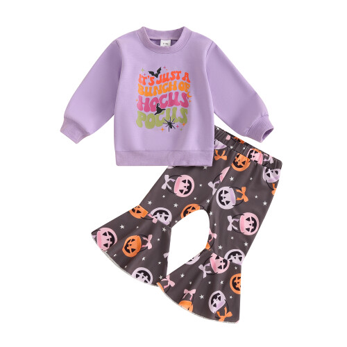 (12-18 Months, Purple) Ensemble 2 pièces pour Halloween.